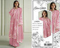 Cross Stitch Embroidered Lawn 3 Piece Suit – Baby Pink (D#109)_U